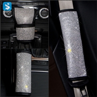 Diamond Leather cover for car Safe belt /gear shift/handbrake